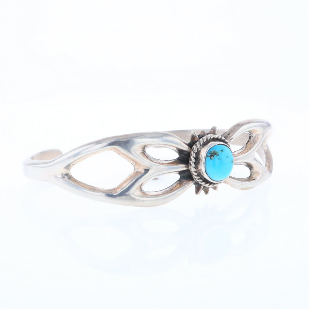 Native Silver Turquoise Butterfly Cuff Bracelet