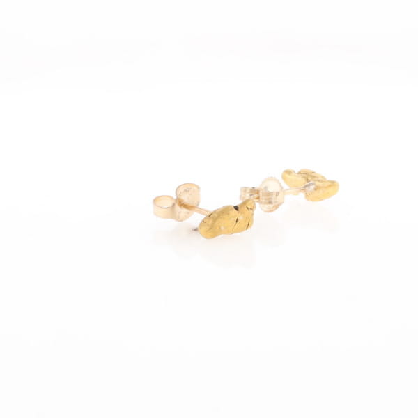 Natural Gold Nugget Stud Earrings