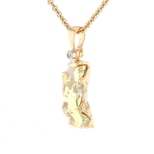 Gold Quartz Freeform Pendant (G2)