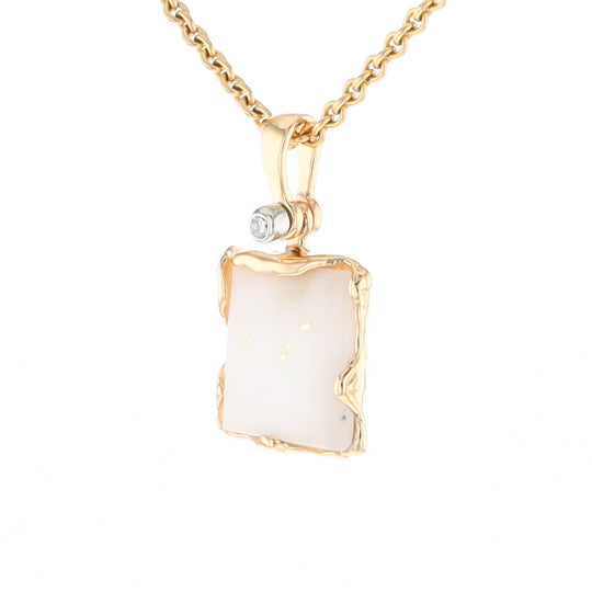 Gold Quartz Freeform Pendant (G2)