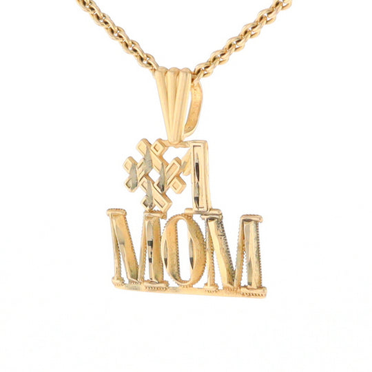 Yellow Gold #1 Mom Pendant