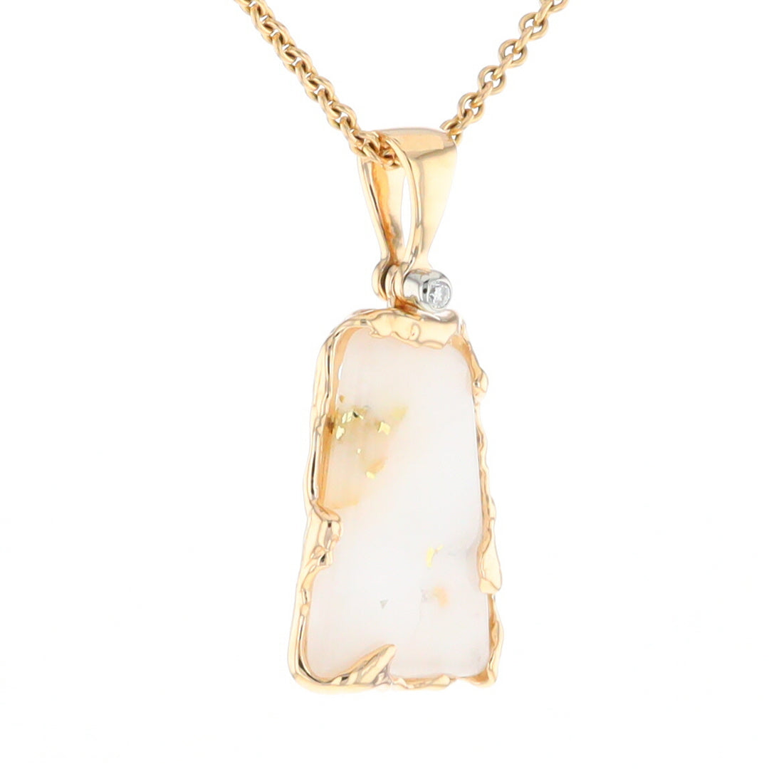 Gold Quartz Freeform Pendant  (G2)