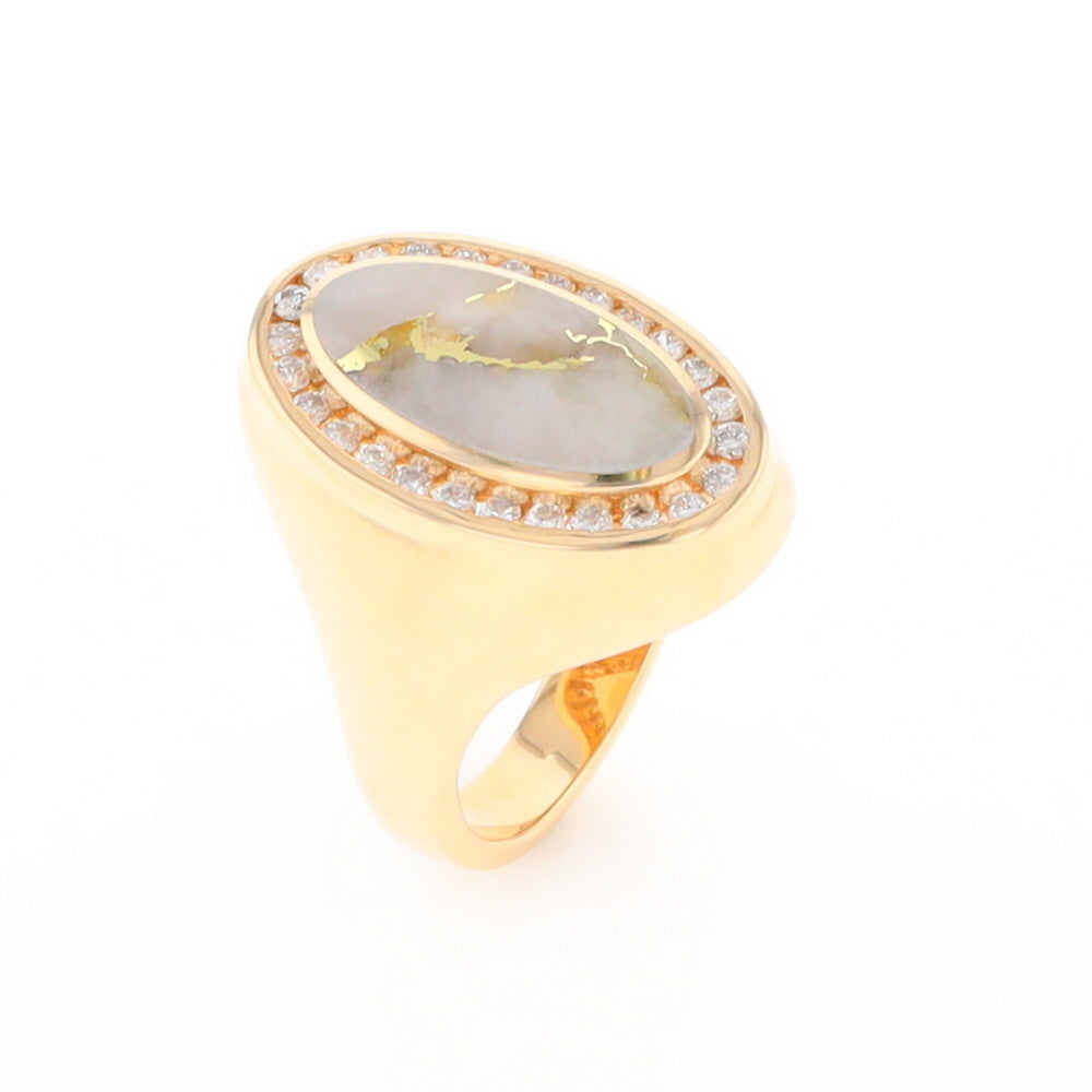 Gold Quartz Ring Lady’s