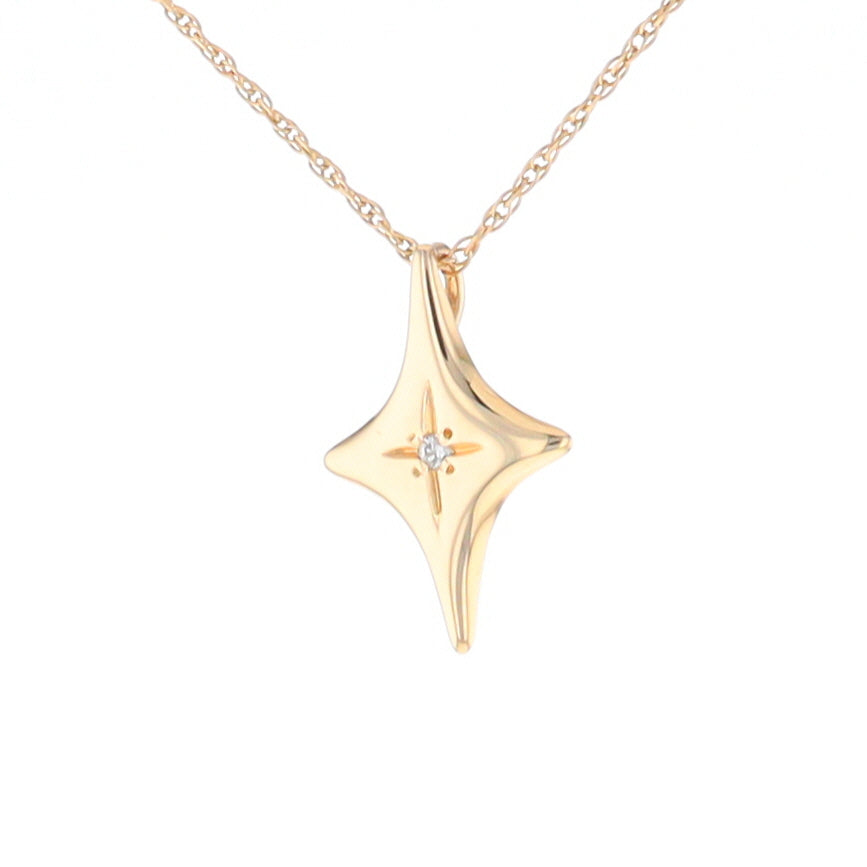 North Star Pendant Diamond Solitaire