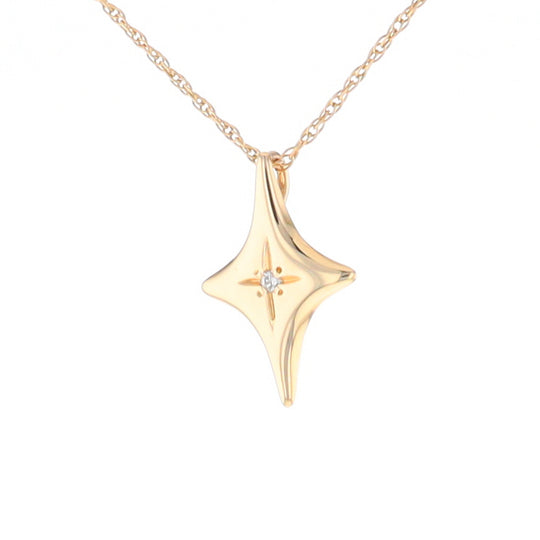 North Star Pendant Diamond Solitaire