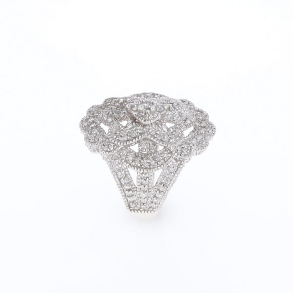 Floral Filigree Design Diamond Ring