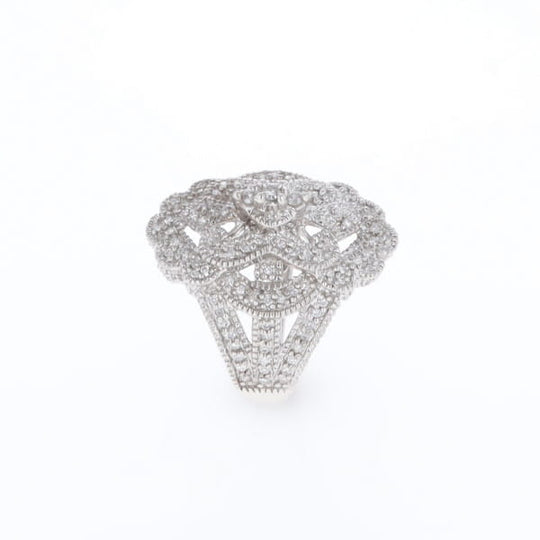 Floral Filigree Design Diamond Ring