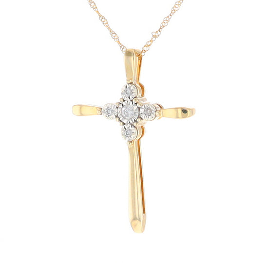 Illusion Cluster Cross Necklace