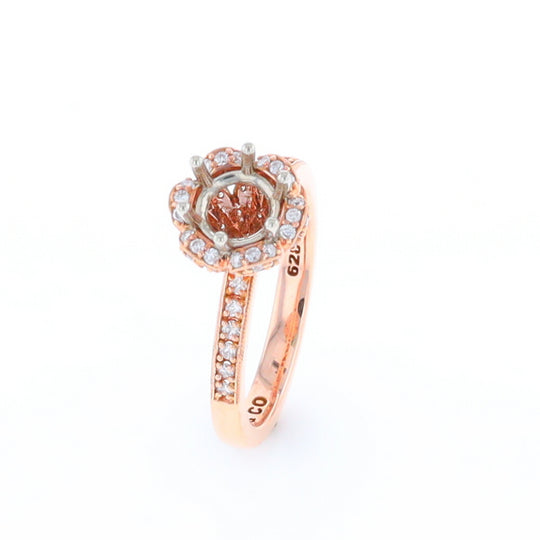 Semi-Mount Flower Engagement Ring