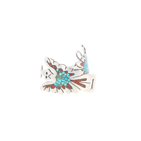 Crushed Turquoise and Coral Thunderbird Watch Tips