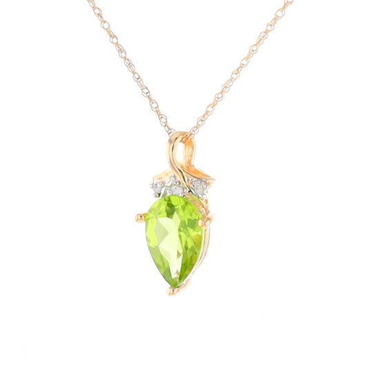 Pear-Shaped Peridot Necklace