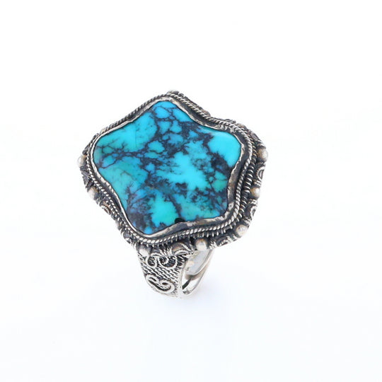 Adjustable Star Shaped Turquoise Ring