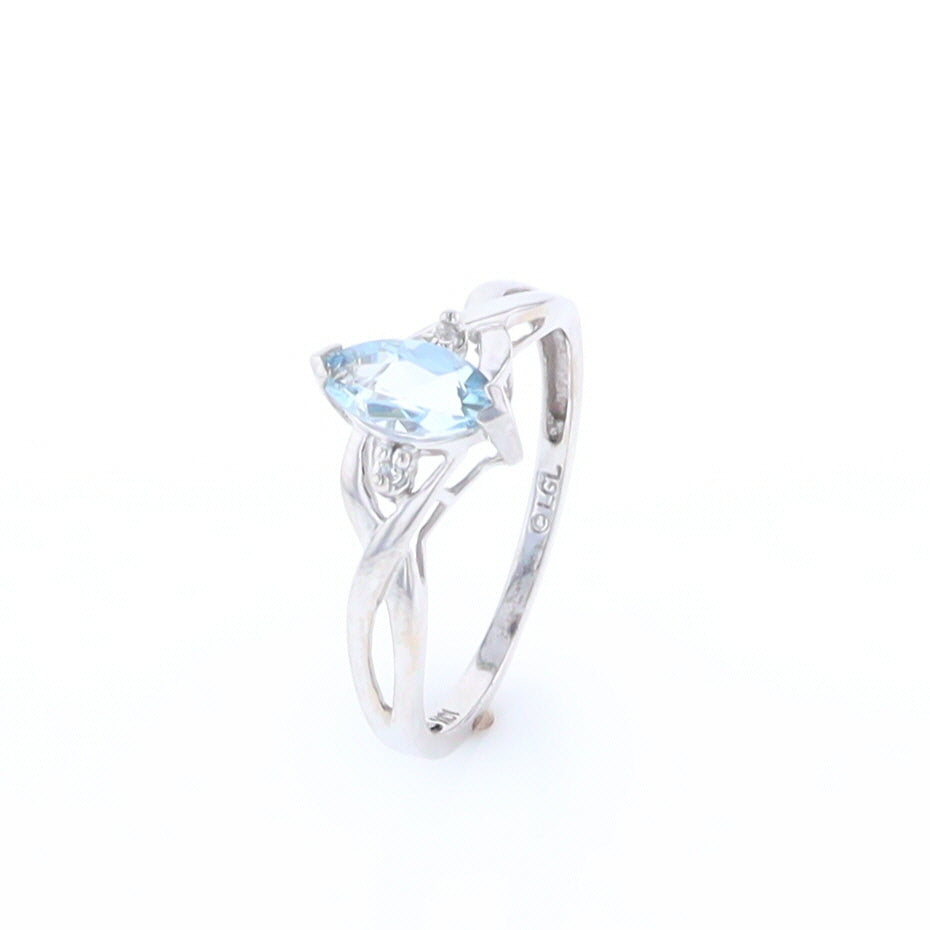 Marquise Blue Topaz Ring