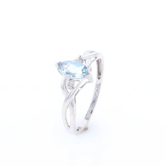 Marquise Blue Topaz Ring