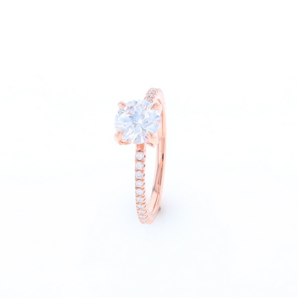 Rose Gold Lab Grown Diamond Engagement Ring