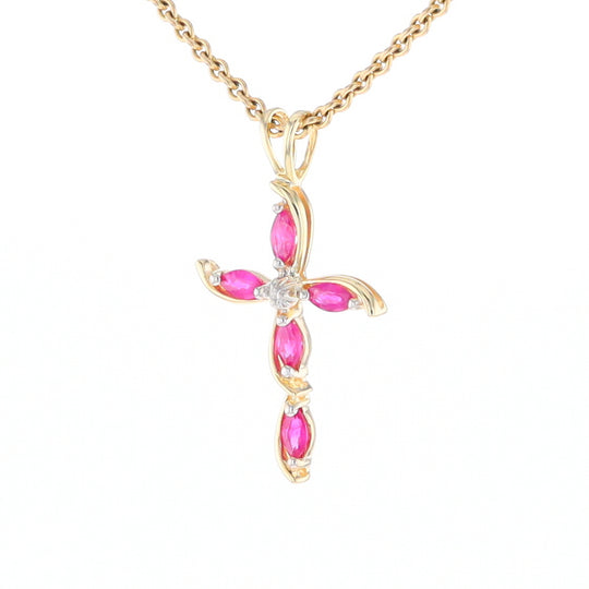 Marquise Ruby Cross