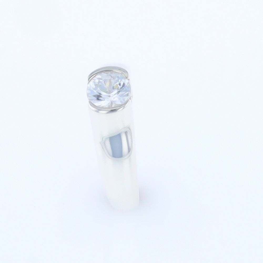 Cubic Zirconia Solitaire Ring