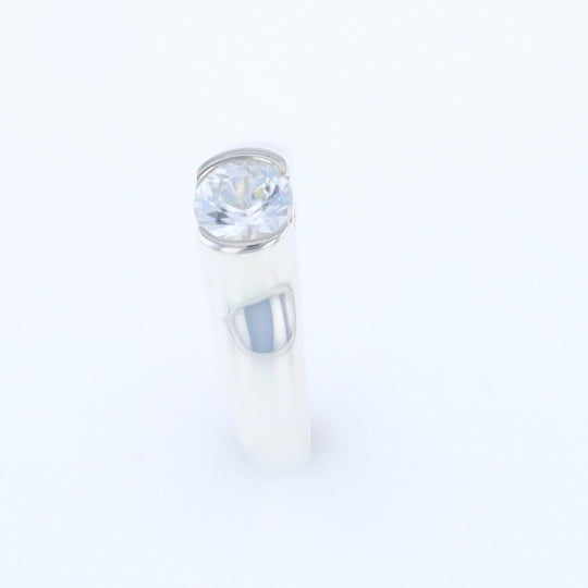 Cubic Zirconia Solitaire Ring