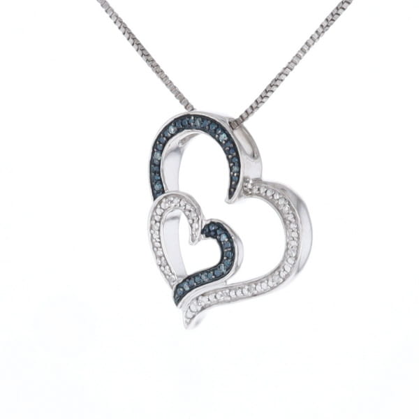 Double Heart Diamond Necklace
