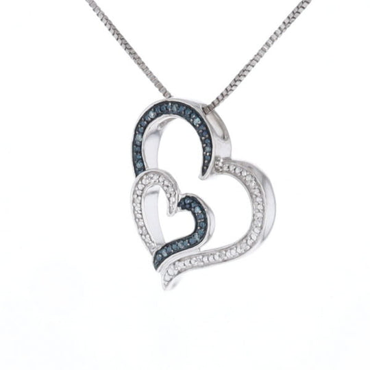Double Heart Diamond Necklace