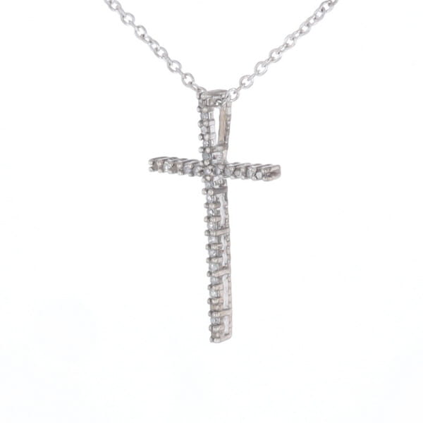 Thin Diamond Cross Necklace