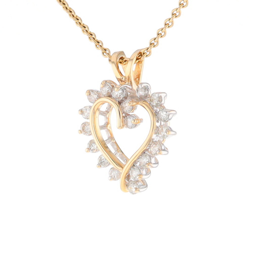 Open Heart Diamond Pendant