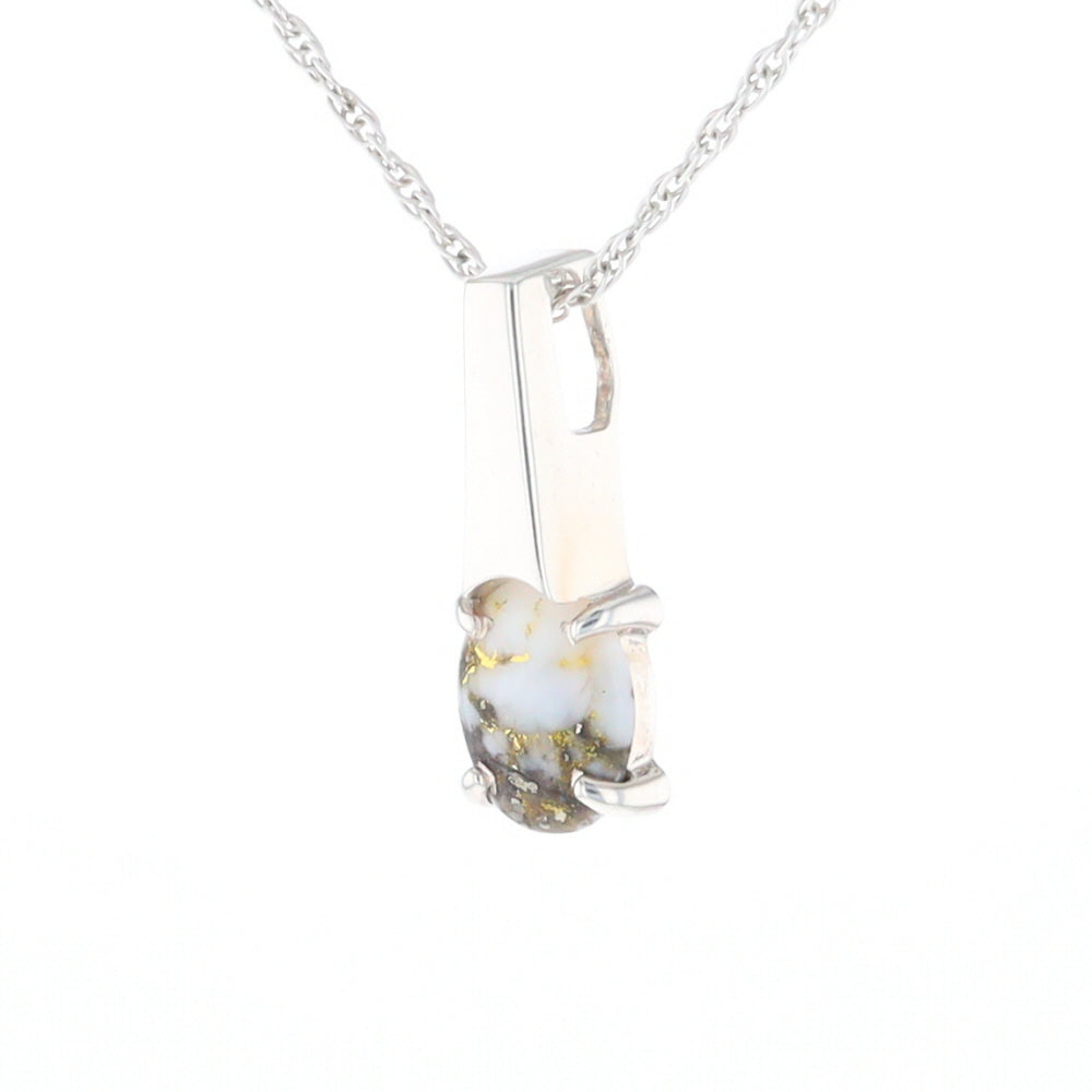 Gold Quartz Cabochon Pendant