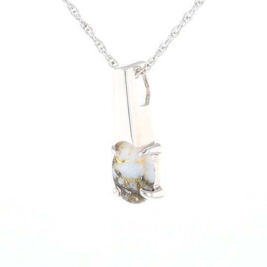 Gold Quartz Cabochon Pendant