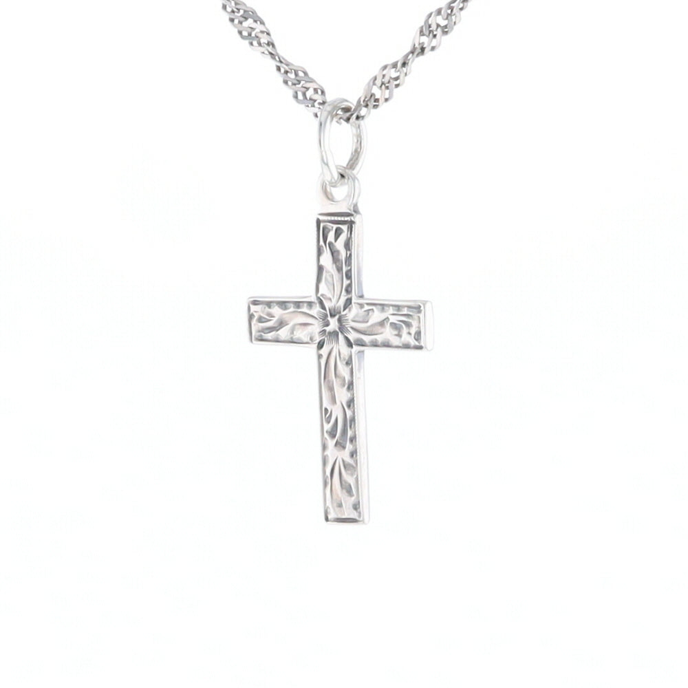 Floral Vine Cross Pendant