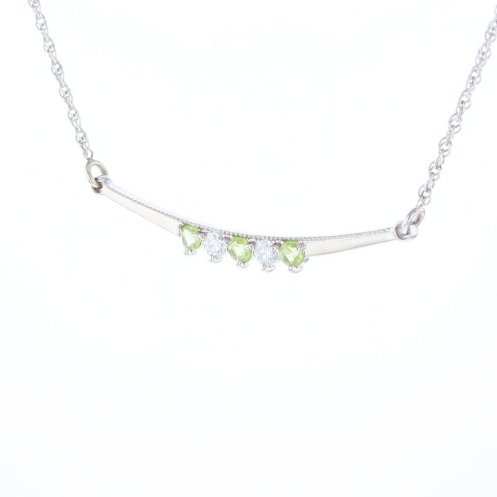 Peridot & Diamond Mother's Necklace