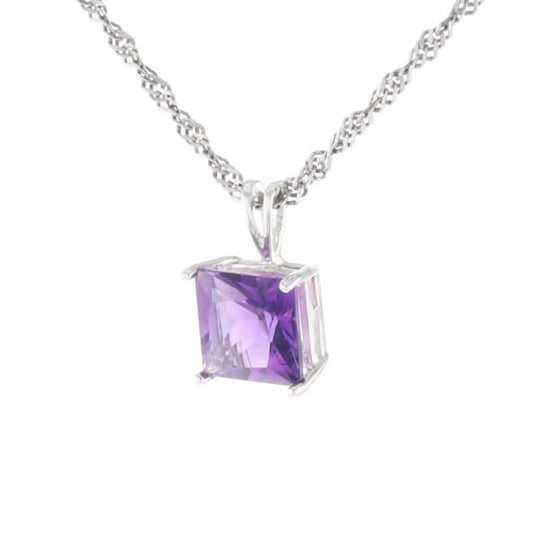 Amethyst Solitaire Pendant