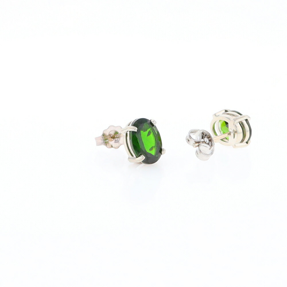 Chrome Diopside Solitaire Studs