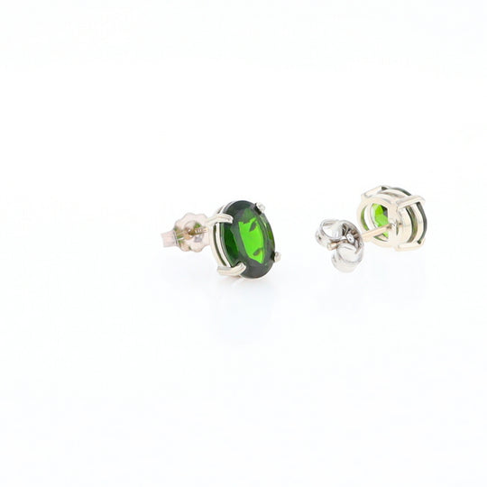 Chrome Diopside Solitaire Studs