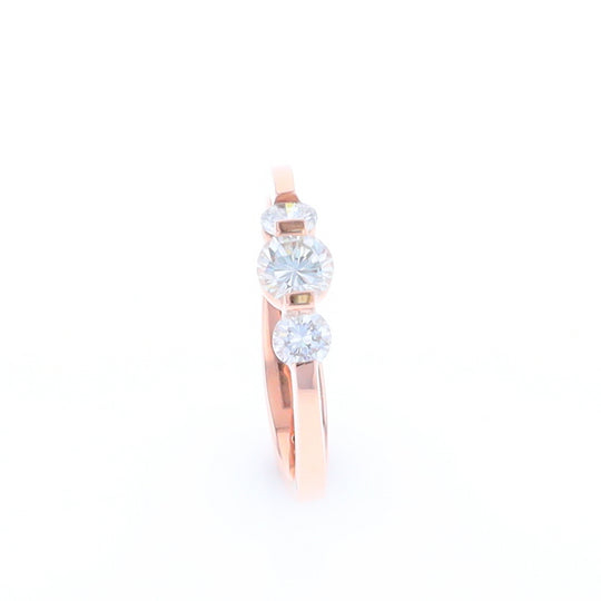 Rose Gold Three-Stone Engagement Ring