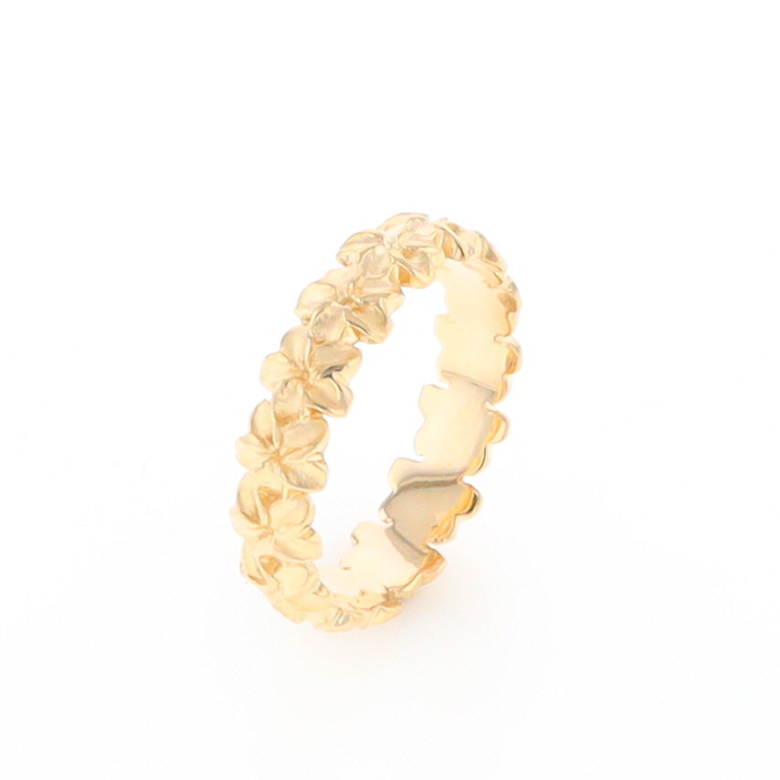 Gold Flower Eternity Ring