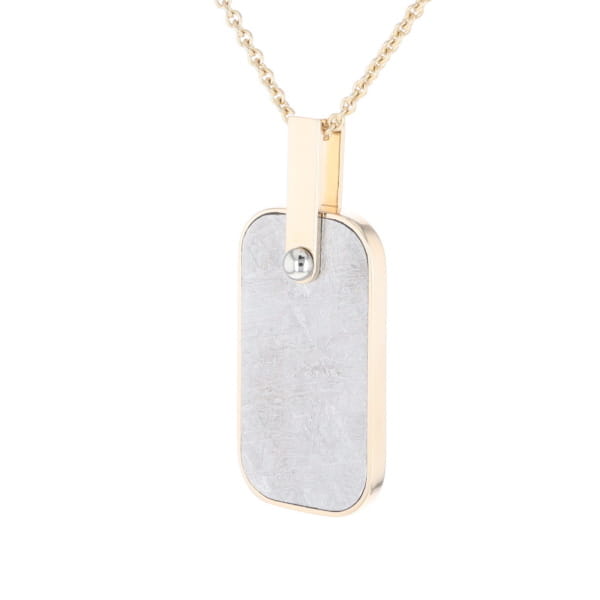 Meteorite Reversible Dog Tag Pendant