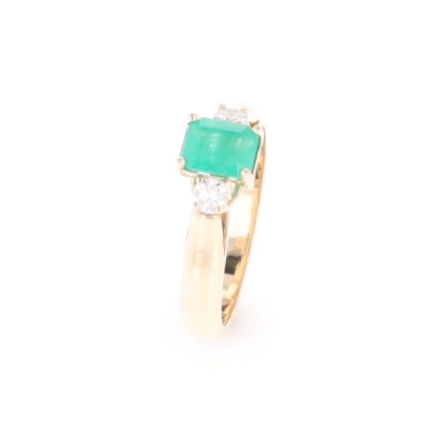 Emerald 3-Stone Trellis Ring
