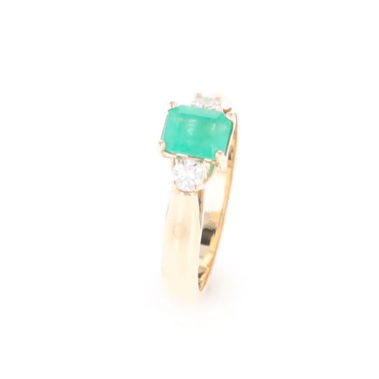 Emerald 3-Stone Trellis Ring