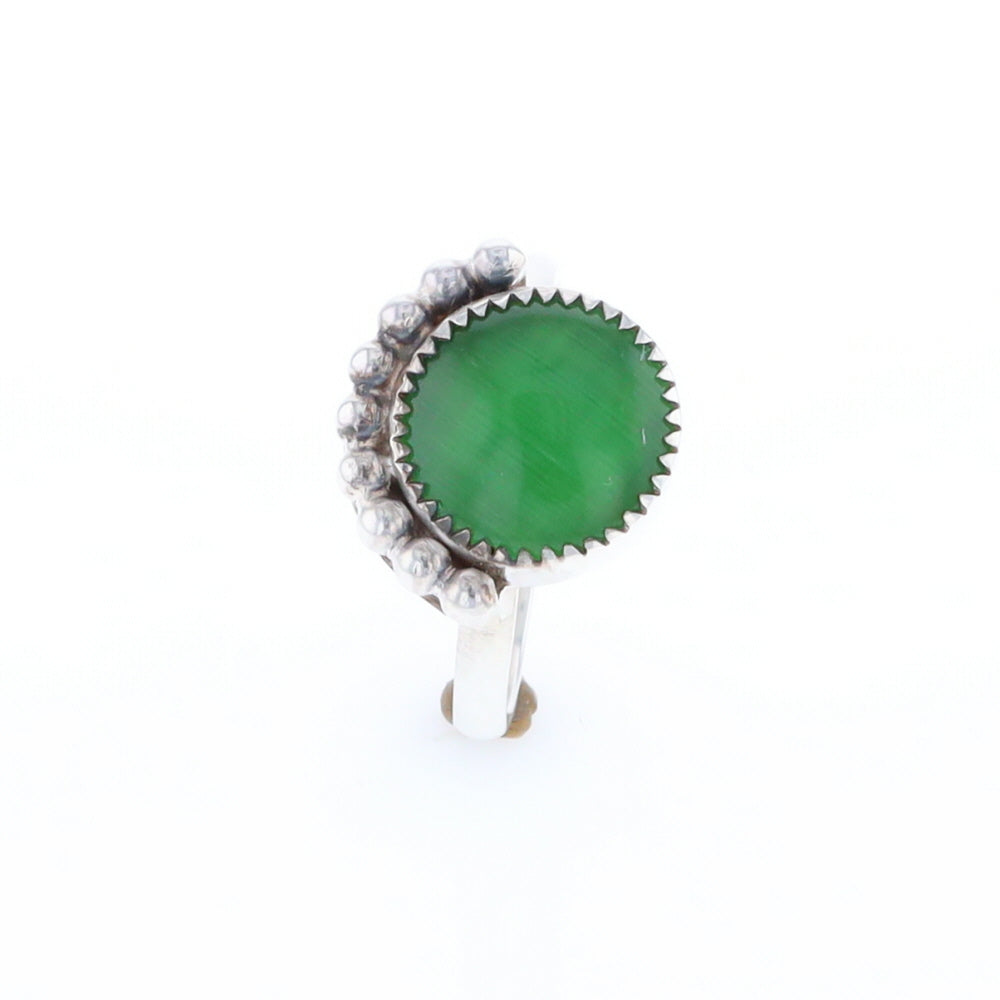 Green Glass Beaded Ring