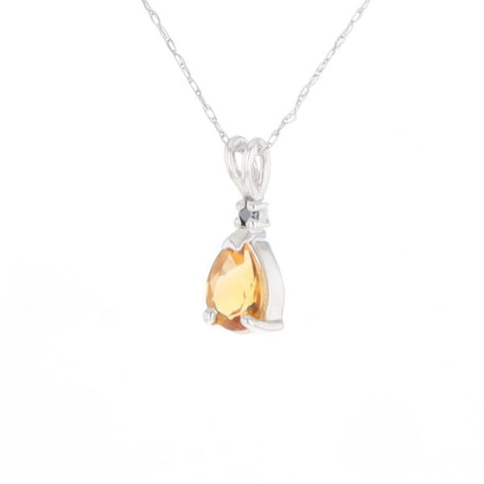 Citrine Pear Pendant