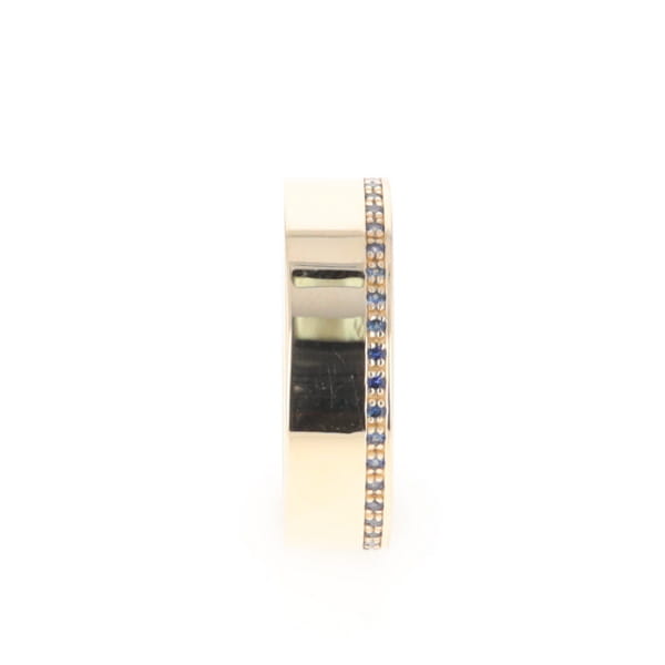 Men's Blue Sapphire Wedding Band Contemporary Design