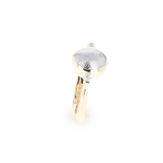 Meteorite Oval Inlay Ring