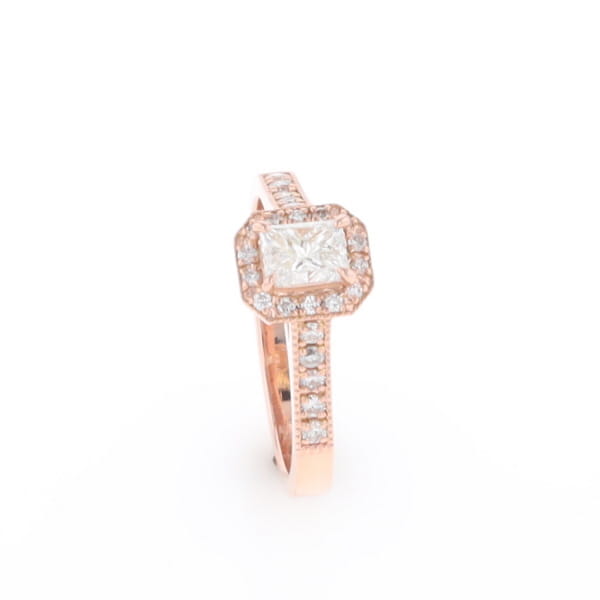 Princess Cut Diamond Halo Ring