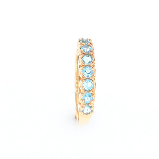 Round Blue Topaz Band