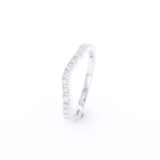Diamond Contour Wedding Band