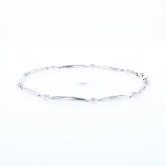 Elongated Link Diamond Bracelet