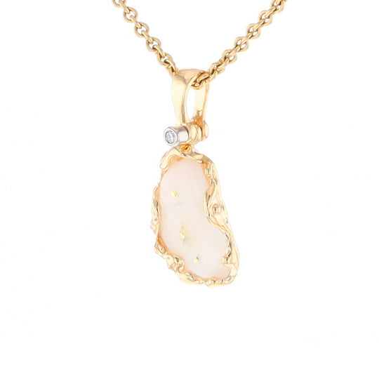 Gold Quartz Freeform Pendant (G2)