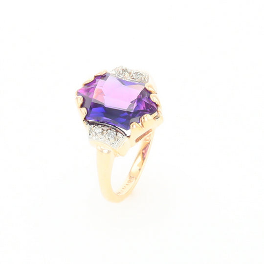 Vintage Hexagon Sapphire Ring