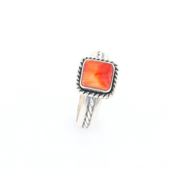 Braided Square Spiny Oyster Ring