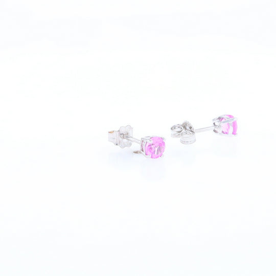 Pink Sapphire Stud Earrings